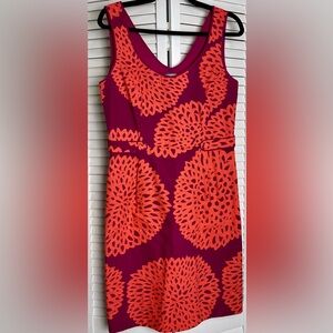 Boden Pink and Orange Midi Dress